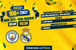 AdmiralBet 100+ tiket - Silva asistent, kartoni i korneri za kvotu 115,50